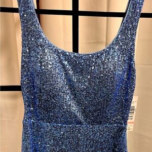 Brand new with tags blue sequin dress.